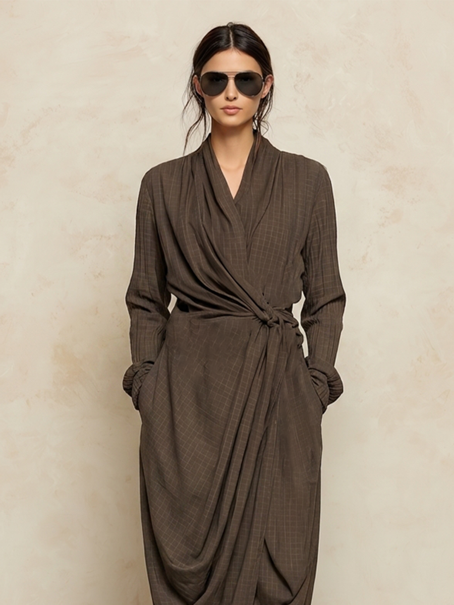 Roberta™ Wrap Tie-Waist Maxi Dress