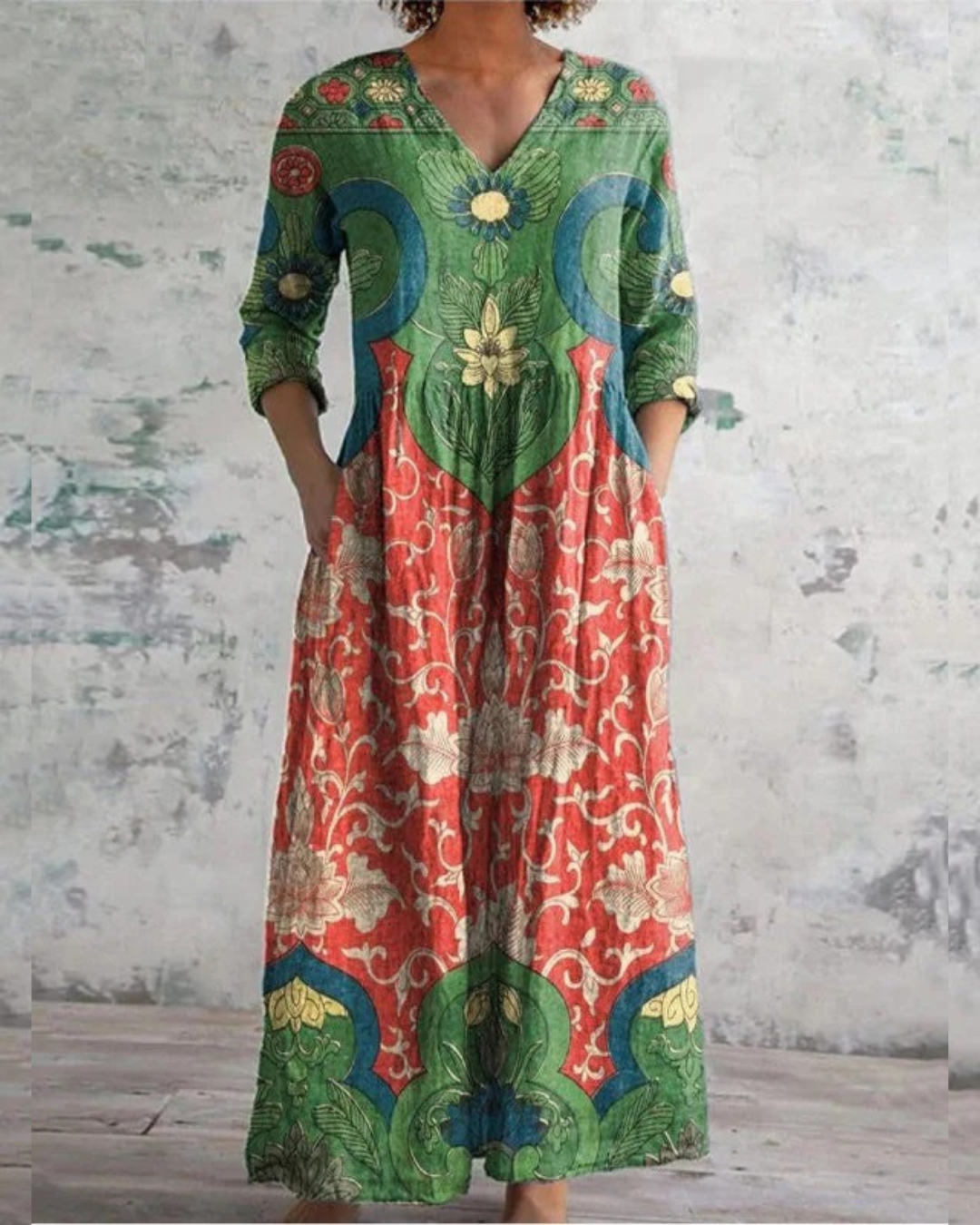 Bianca™ Vintage Floral Long Dress