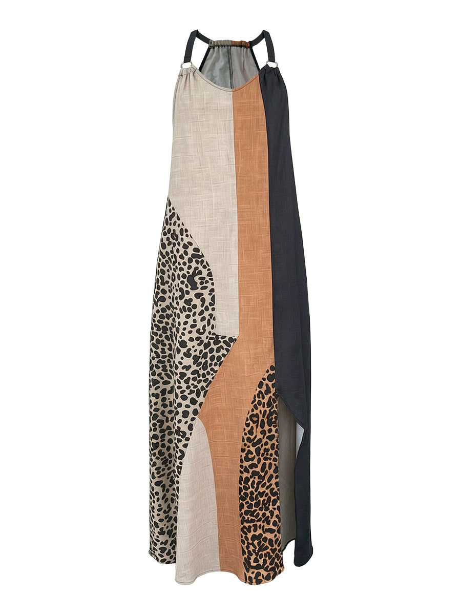 Myrna™ Leopard Halter Maxi Dress