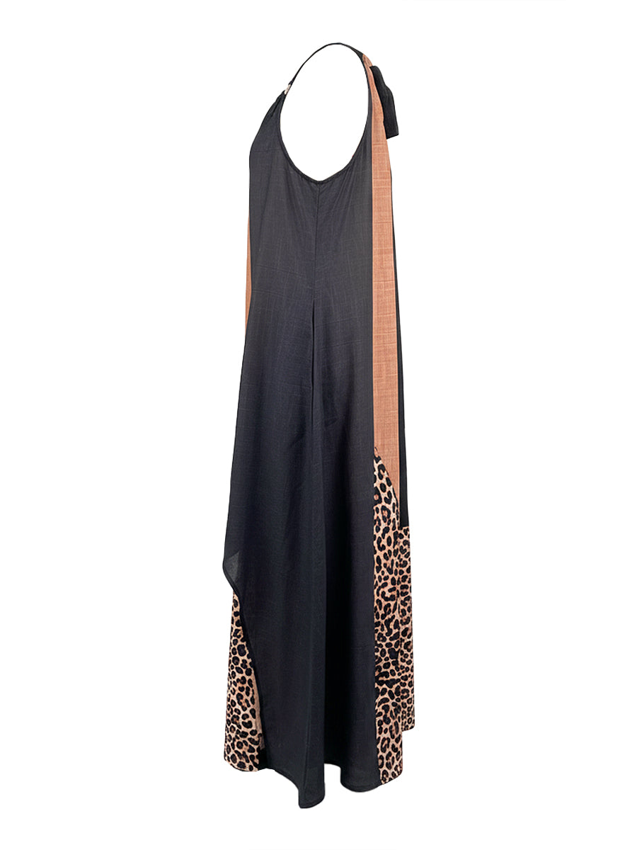 Myrna™ Leopard Halter Maxi Dress