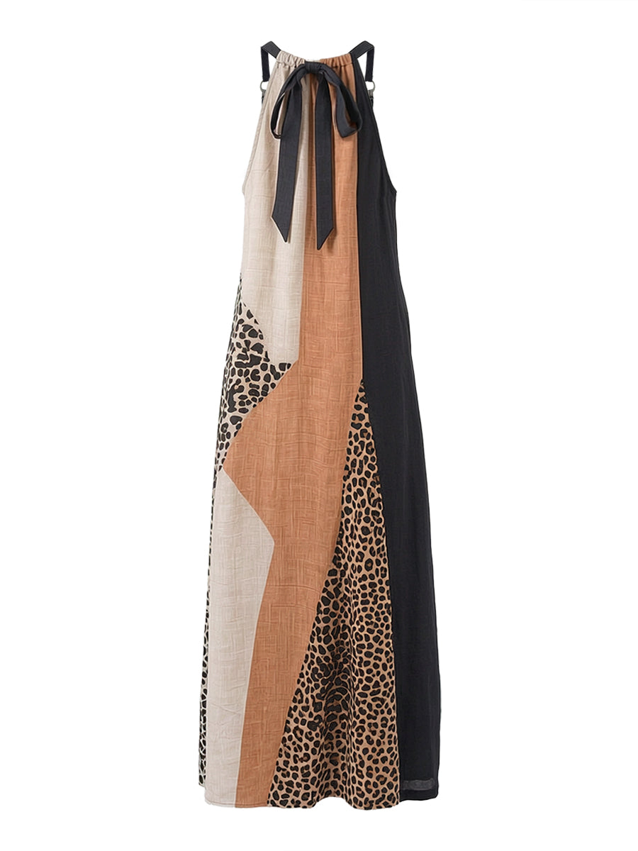 Myrna™ Leopard Halter Maxi Dress