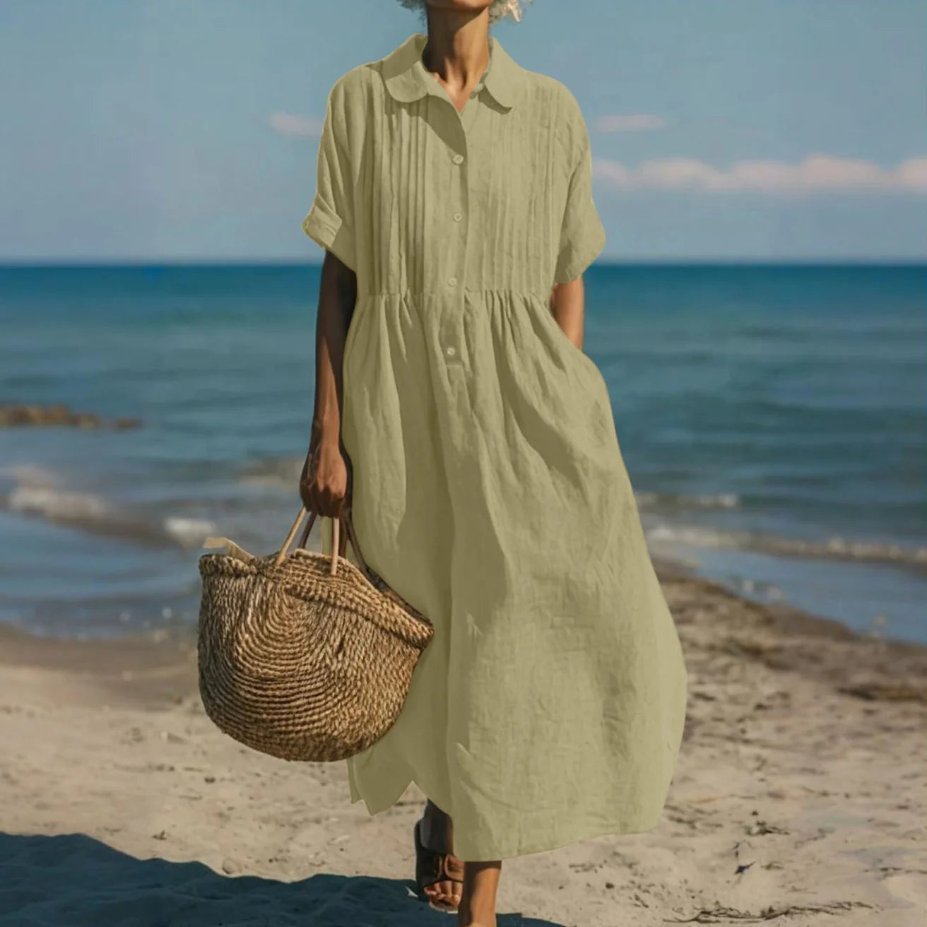 Alianna™ Elegant Shirt Dress