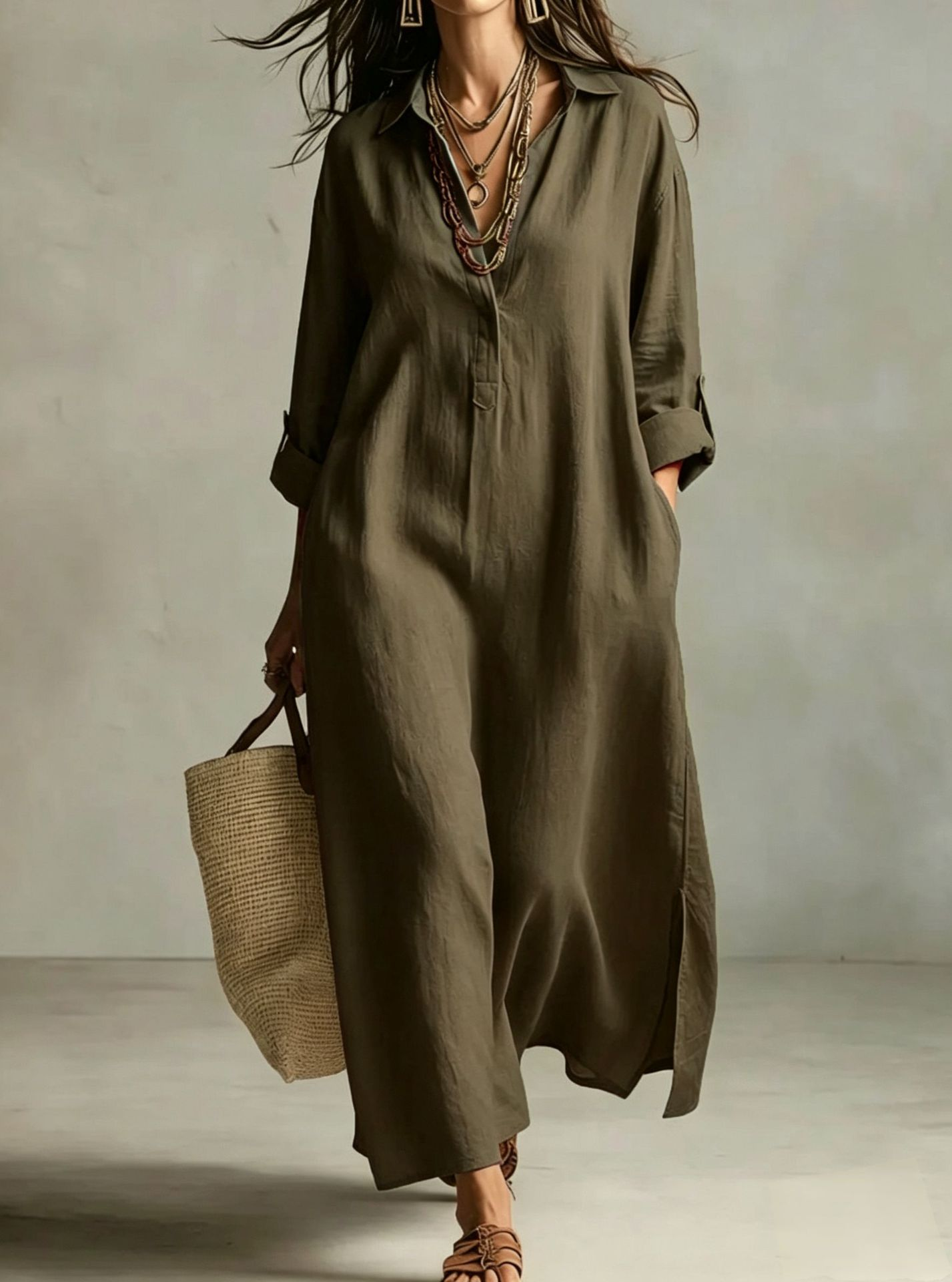 Myrtle™ Maxi Shirt Dress