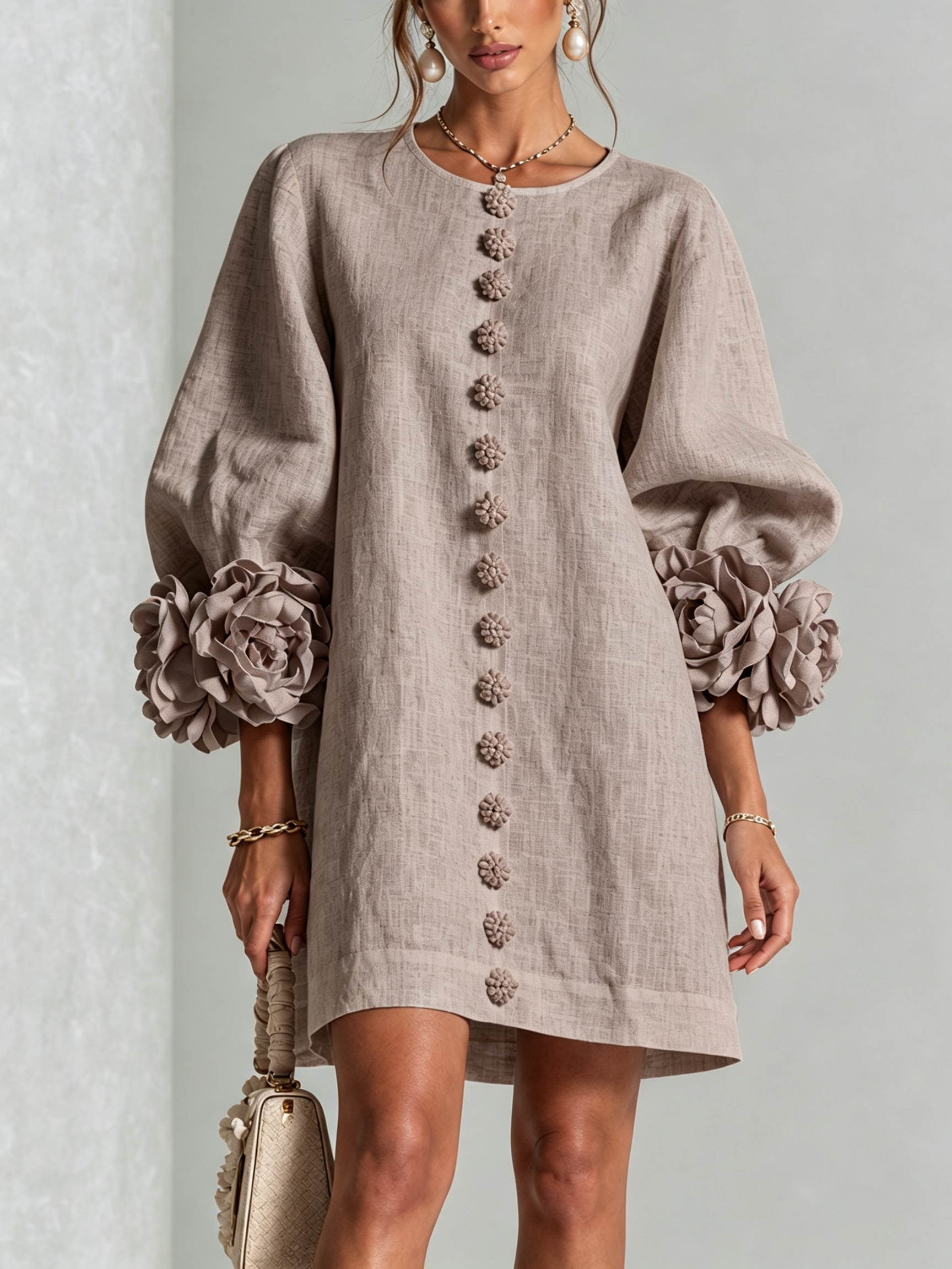 Henrietta™ Floral Button-Down Mini Dress