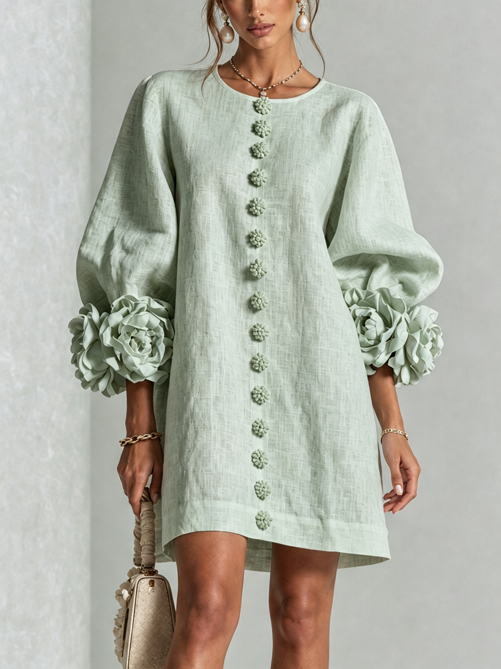 Henrietta™ Floral Button-Down Mini Dress
