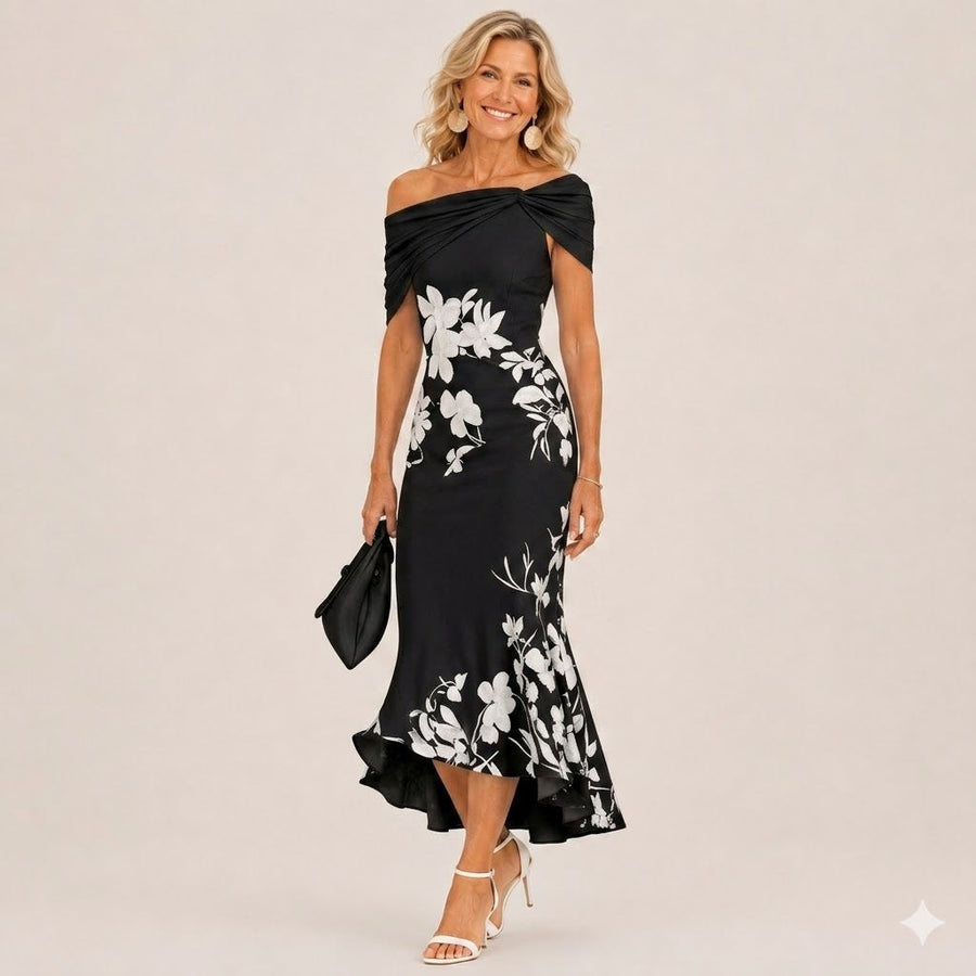 Loretta™ Floral Off-Shoulder Midi Dress
