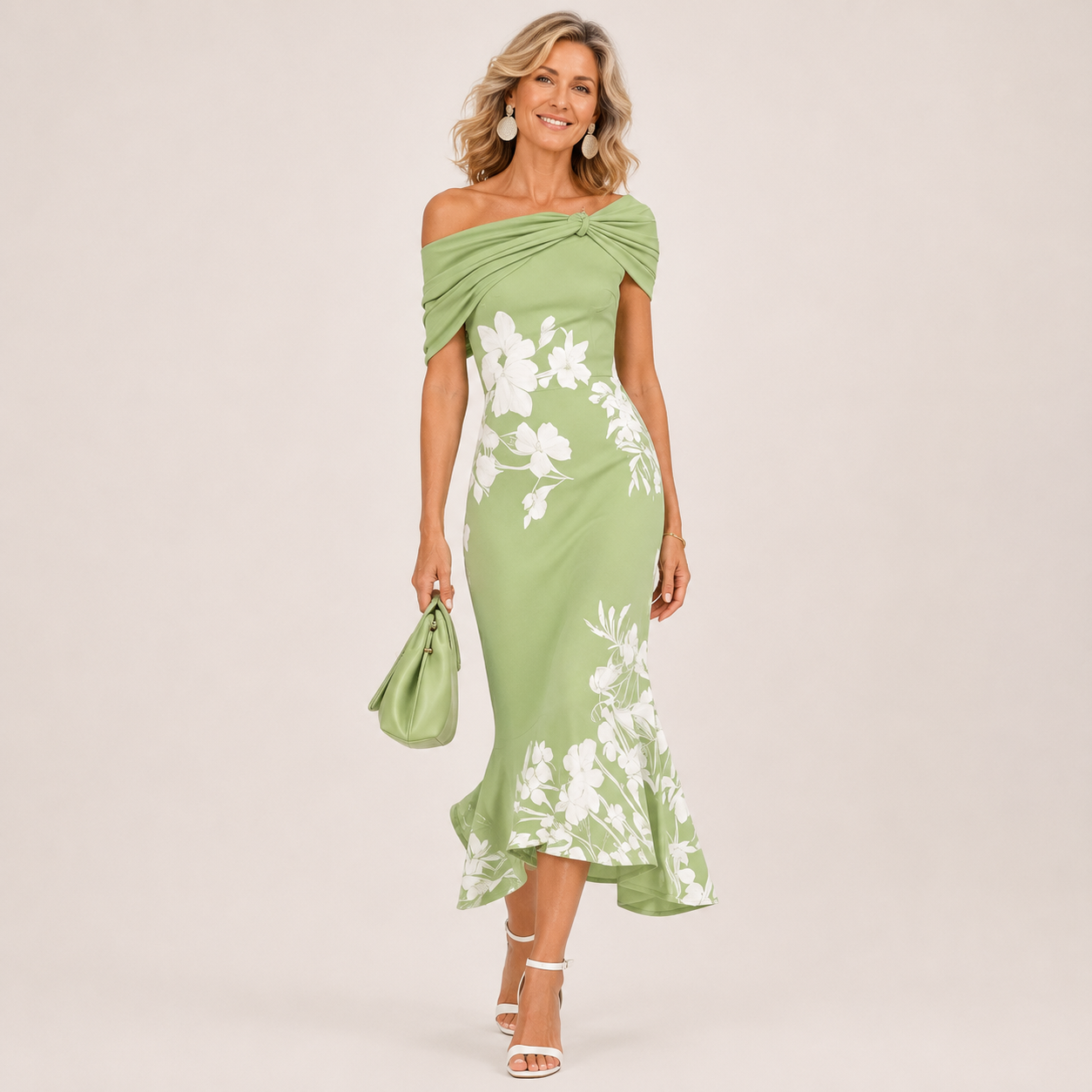 Loretta™ Floral Off-Shoulder Midi Dress