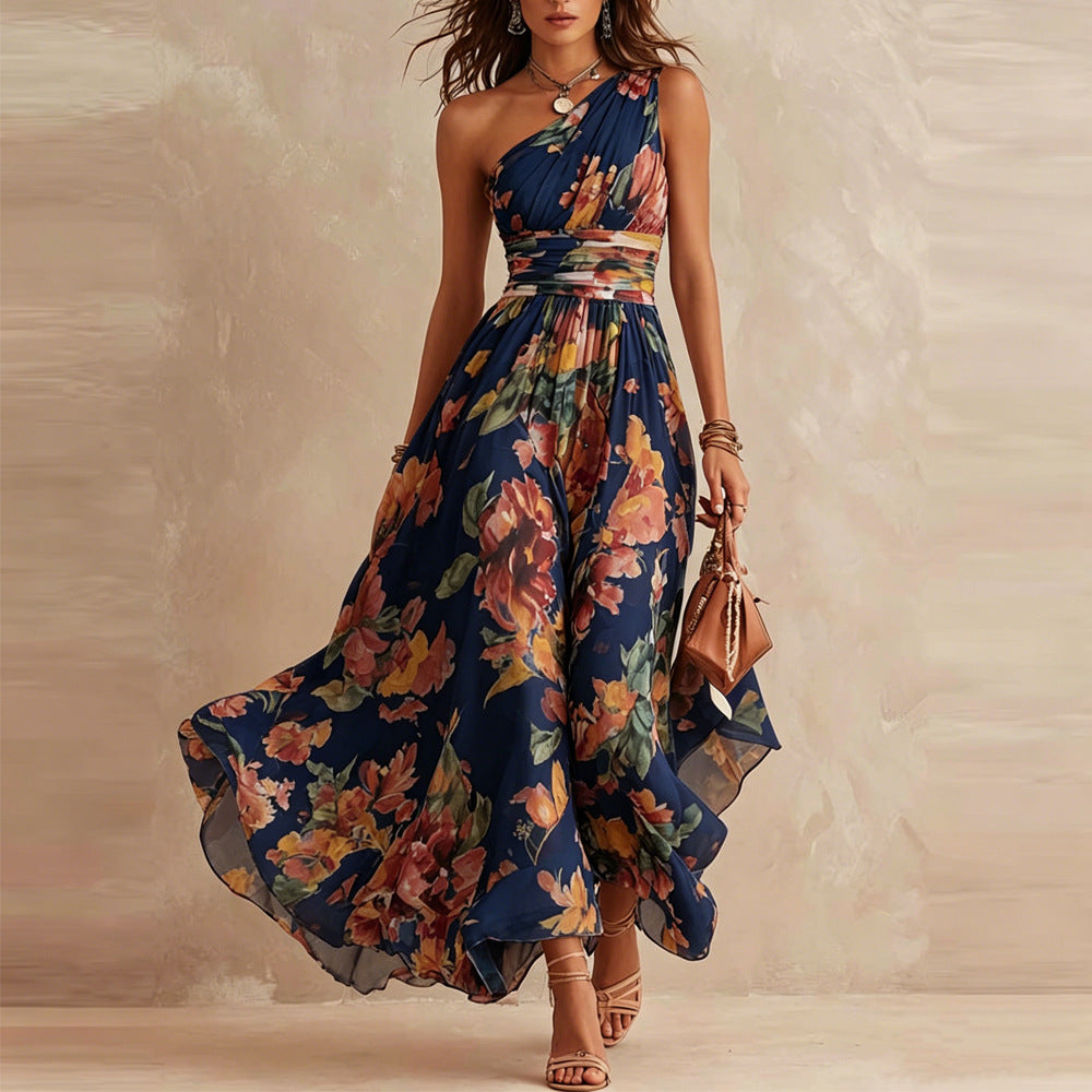June | One Shoulder Floral Maxi Dress