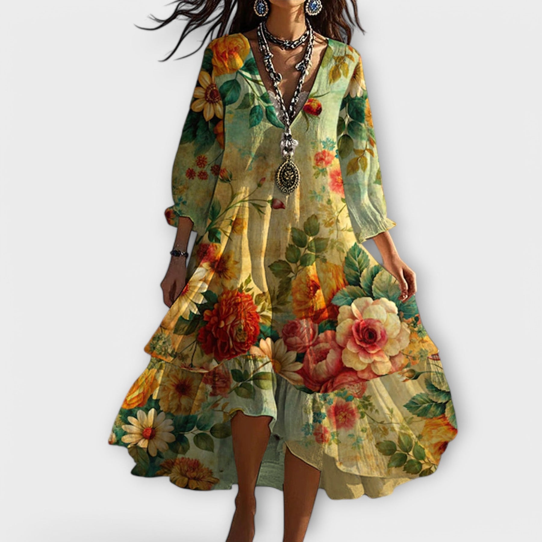 Liana™ Vintage Floral Dress