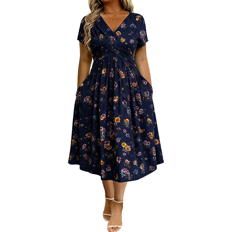 Theresa™ Floral Twist Waist Dress