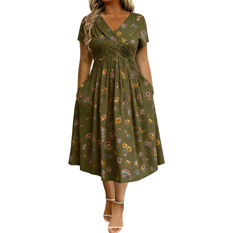 Theresa™ Floral Twist Waist Dress