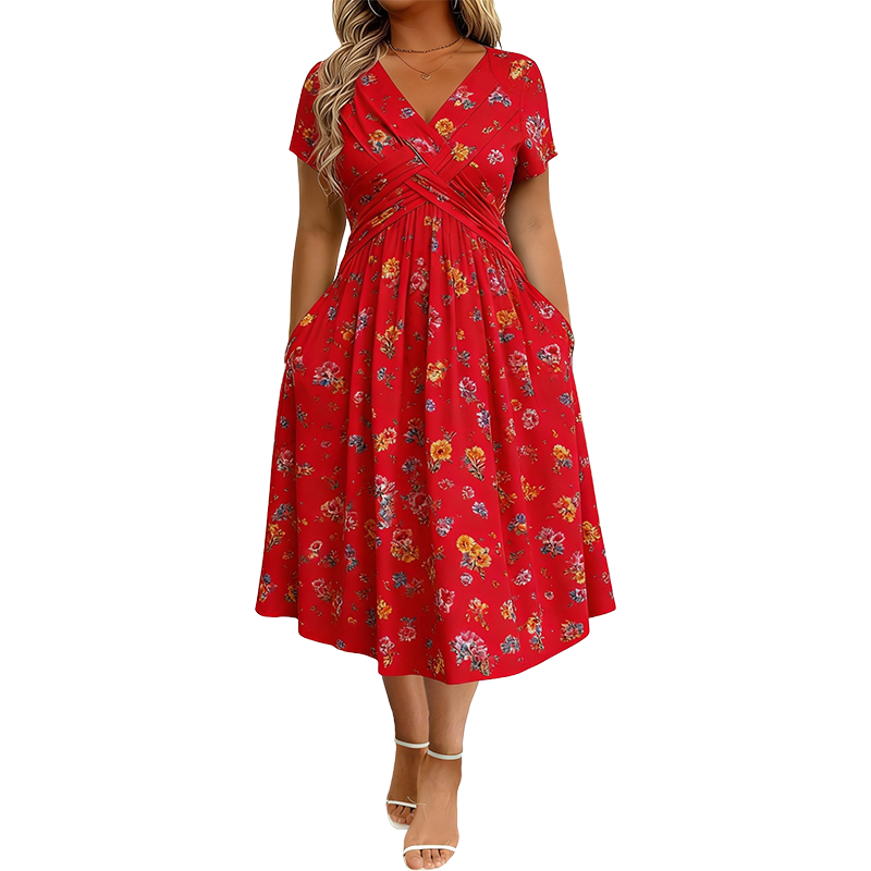Theresa™ Floral Twist Waist Dress
