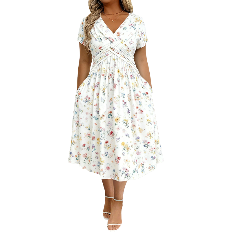 Theresa™ Floral Twist Waist Dress